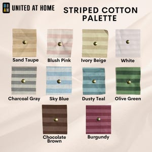 a collection of fabric swatches in various colors and patterns, arranged in a grid format.