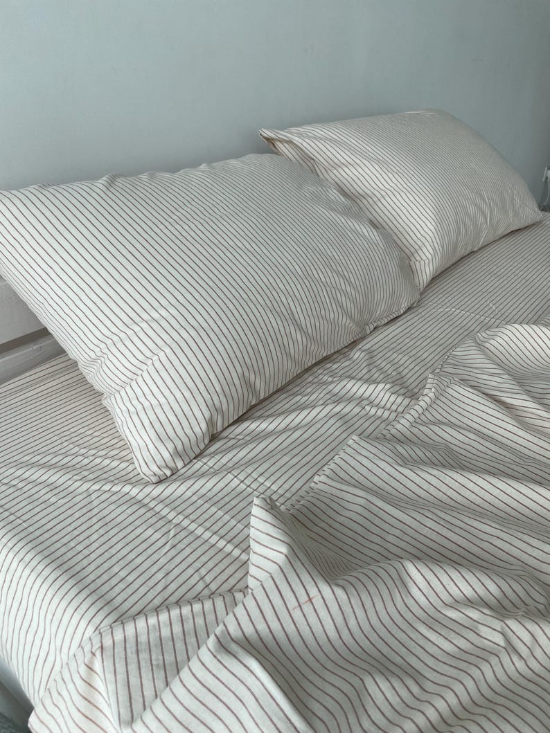 100% Organic Linen Sheet Set: Fitted or Flat with Deep Pocket, Certified Pure Bedding image 4