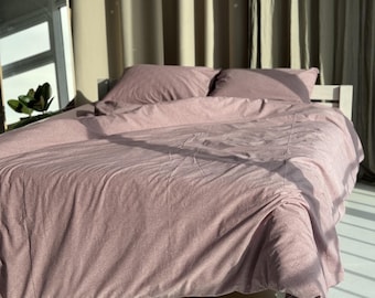 Organic Cotton Bed Set – Boiled Cotton Duvet Cover, Pillow Cases & Sheets – King or Queen Size Sheet Set, Quality Bedding, Housewarming gift