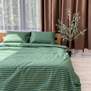 Cotton striped bedding sheet for modern room