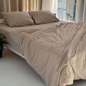 100% Organic Cotton Sheets for Cozy Sleep, Custom Color Full Set of Bedding Sheets, Duvet Cover and Pillowcases