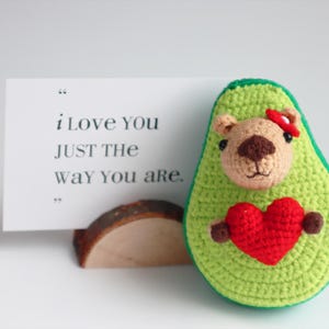 Virkmönster för Alla hjärtans dag, Virkmönster för avokado, kapybara och amigurumi bild 4
