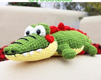 Alligator Crochet Pattern, Amigurumi Crocodile Pattern, Crochet Kid Comfort Animal Pattern Handmade Baby Gift Beginners PDF Crochet Pattern