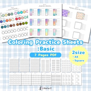 Coloring Practice Sheets: Basic – Digital Download (PDF)