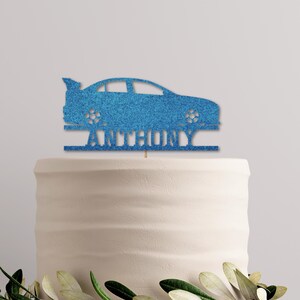 Custom Race Car Cake Topper, Racing Birthday Party Decor, Personalized Car Cake Topper, Race Car Party Supplies