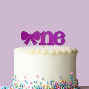 Bow Cake Topper, 1st Birthday Party Decorations, Bow Theme Party Supplies, First Birthday Girl Decor