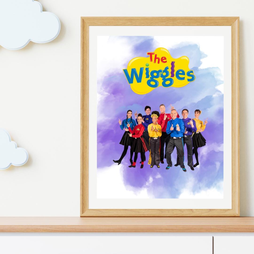 The Wiggles Wall Art, Wiggles Poster, Kids Decor, Kids Tv, Emma Anthony Simon John Lucia - Etsy