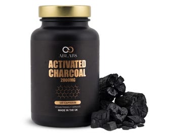 Activated Charcoal 2000mg • 120 Vegan Capsules • Binder • Ablabs • Made in the UK