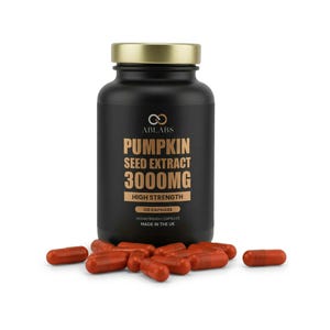Pompoenzaadextract 3000 mg zeer sterk • 120 • 240 • 360 veganistische capsules • Ablabs • Gemaakt in het Verenigd Koninkrijk