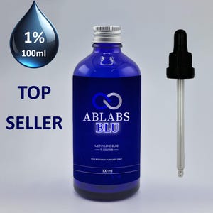 USP Grade 1% Methylene Blue Solution (includes dropper) , Multi-listing, UK Manufacturer.