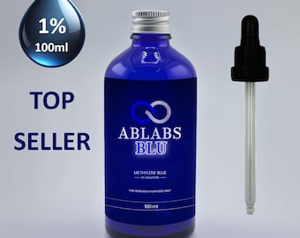 USP Grade 1% Methylene Blue Solution (includes dropper) , Multi-listing, UK Manufacturer.