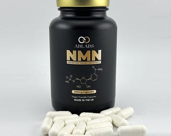 Integratore NMN - Capsule di mononucleotide di nicotinamide da 600 mg • Vegano, non OGM • ABLABS • Testato in laboratorio, fornitura nel Regno Unito.