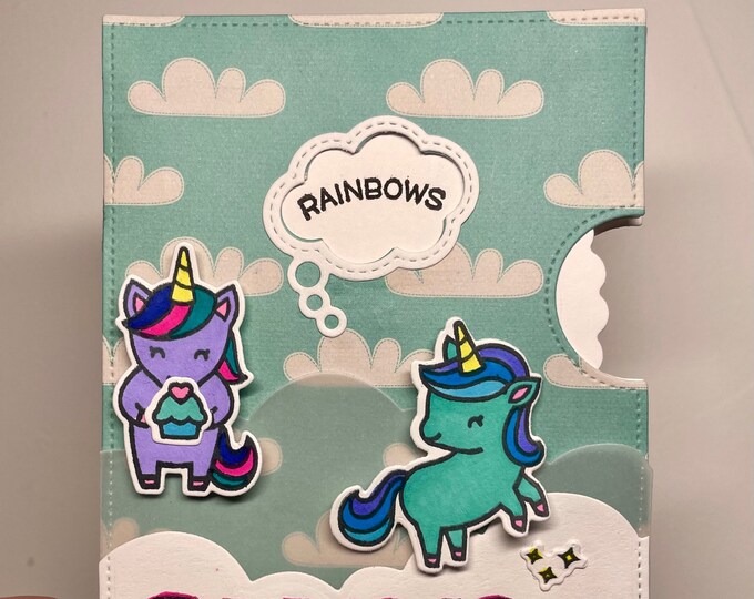 Unicorn and Faeries - Magical Day Interactive Card