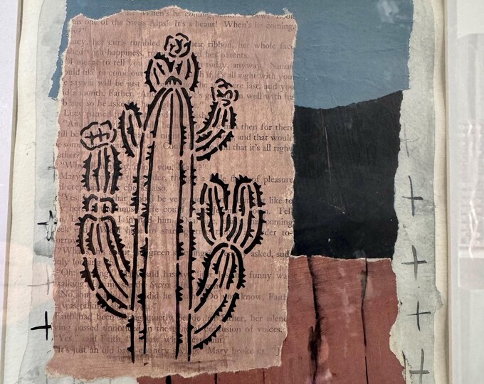 Embrace the Beauty of the Desert with Desert Memories #2 – A Unique Mixed Media Art Piece!
