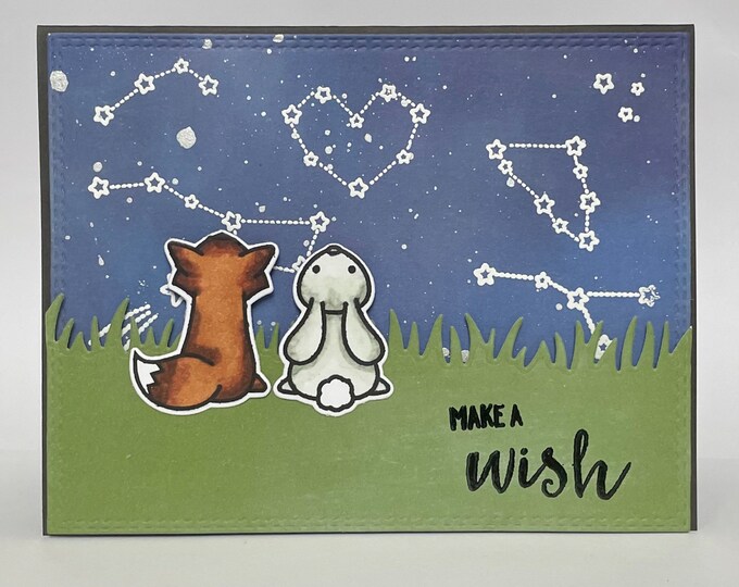 Wish Upon a Star - Night Sky Animals - Birthday Card