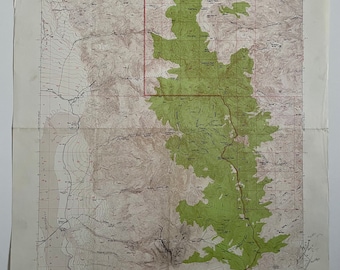 Authentic 1952 Topographic Map of Death Valley National Monument and Telescope Peak, California