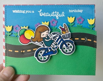 Interactive - bicycle built for you card - customized