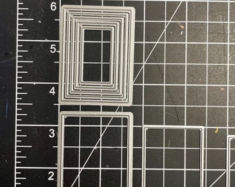 Metal Cutting Dies (5) rectangular frames for paper crafting