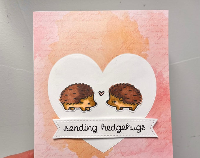 Sending Hedgehugs - Hearts and Hedgehogs Card