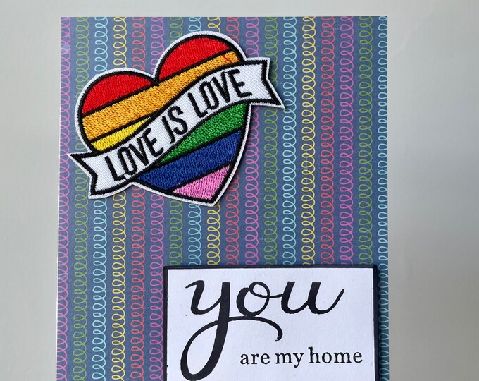 Love is Love Patch Greeting Card