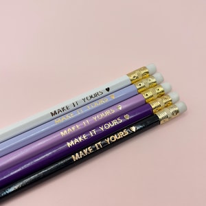 Personalized Foil Stamped Pencils: Back to School Gift, Teacher Appreciation