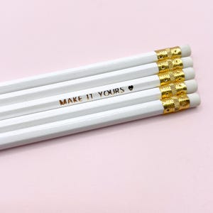 Cloud -  Personalized Foil Stamped Pencils – Custom Name or Message – Gift for Teachers, Students, Party Favours, Back to School