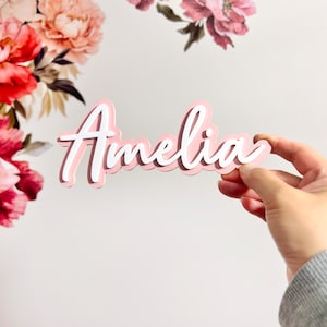 Personalized Acrylic Name Sign: Laser Cut Nursery Decor