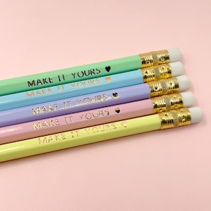 Magical - Personalized Foil Stamped Pencils – Custom Name or Message – Gift for Teachers, Students, Party Favours, Back to School