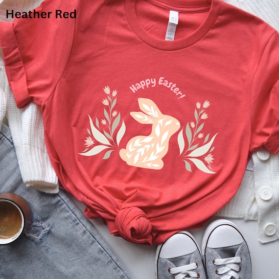 イースターバニーシャツ：ハッピーイースターグラフィックTシャツ 