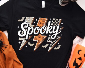 Sudadera de Halloween espeluznante, camiseta retro espeluznante, camiseta de otoño bonita, camiseta de Halloween, ambiente otoñal, camiseta acogedora de temporada, regalo de Halloween