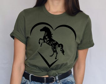 Horse Shirt, Mom Gift, Horselover Shirt, Gift For Her, Country Shirt, Gift for Women, Gift For Horse Lovers, Animal Lover Shirt, Farm Shirt