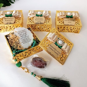 Ramazan Geschenk Set | Perle Tasbeeh Dekoriert Box Geschenkset | Eid Geschenk | Hochzeit Gastgeschenke Babypartybevorzugung | Abschluss Favor | Muslimischen Gunst