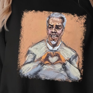 Diddy Court Sketch Heart Hands Viral Shirt, I love Diddy Parties Shirt Celebrity Pop Culture Trending Shirt