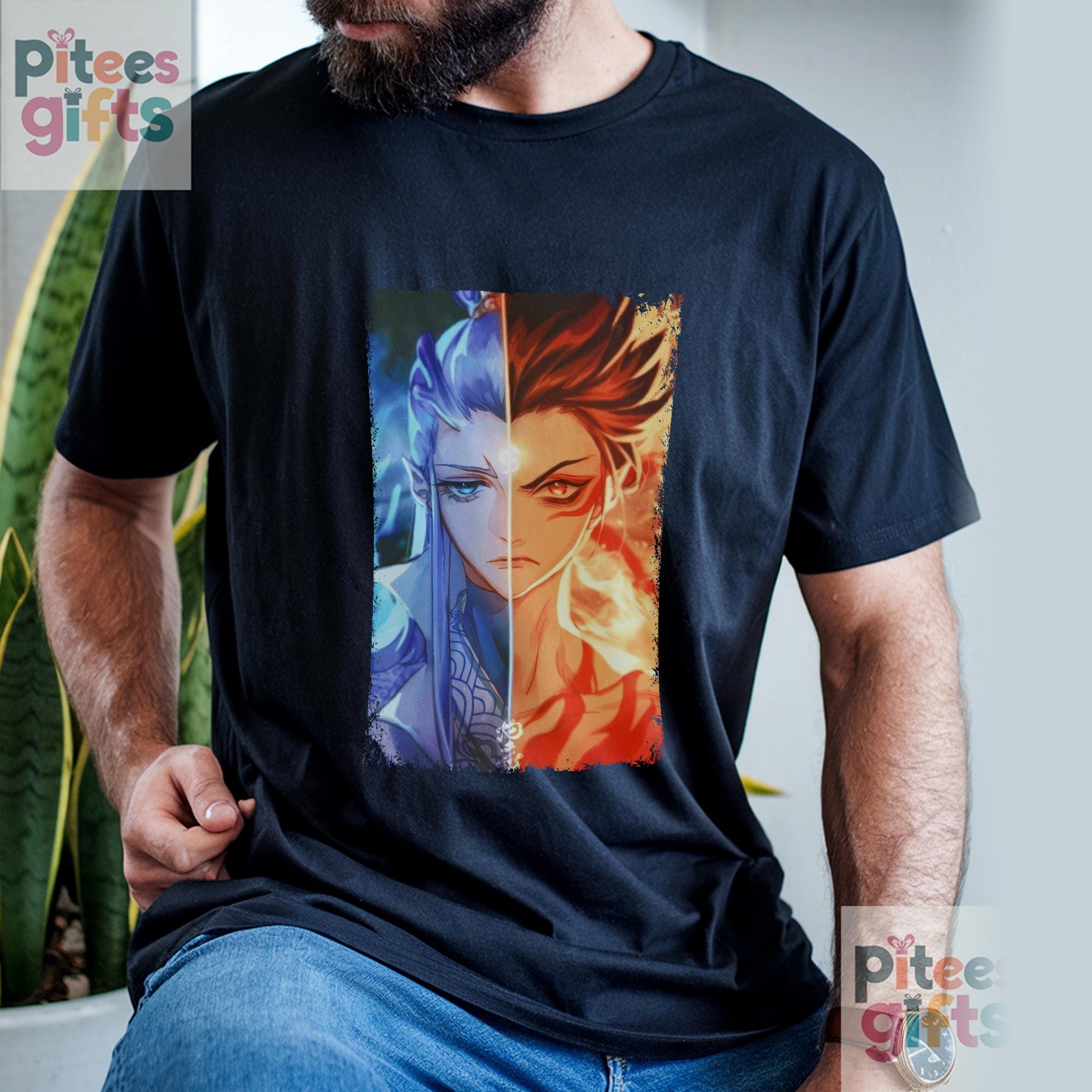 Ne Zha x Ao Bing T-Shirt: Chinese Mythology Warrior Art