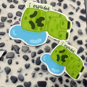 Explodierter Creeper Aufkleber