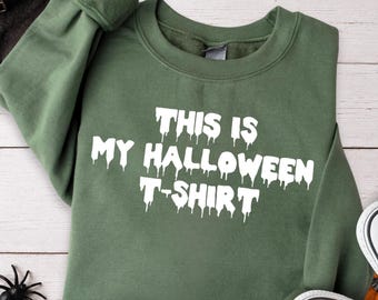 This Is My Halloween T-shirt, Gothic Halloween Shirt, Spooky Retro Hoodie, Witchy Cottagecore Sweatshirt, Vintage Dark Aesthetic Tee