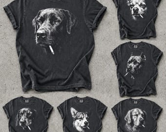 Custom Smoking Dog Shirt, Funny Dog Lover Graphic Tee, Sarcastic Hoodie, Meme Sweatshirt, Gift For Dog Dad