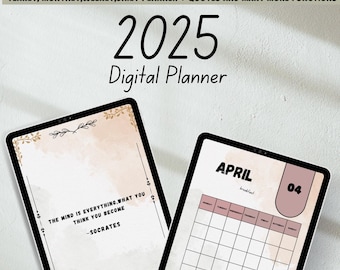 Digital Planner 2025 Goodnotes Template ADHD Planner Weekly Planner Digital