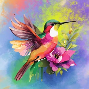 Printable Hummingbird Bookmark Set | 4 Digital Bird Bookmarks | Vibrant Bird Bookmarks | Gift for Book Lovers | Instant Download