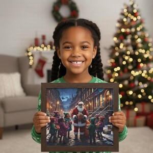 Festive Black Santa Christmas Puzzle: Family Holiday Fun image 3