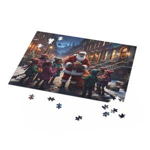 Festive Black Santa Christmas Puzzle: Family Holiday Fun image 5
