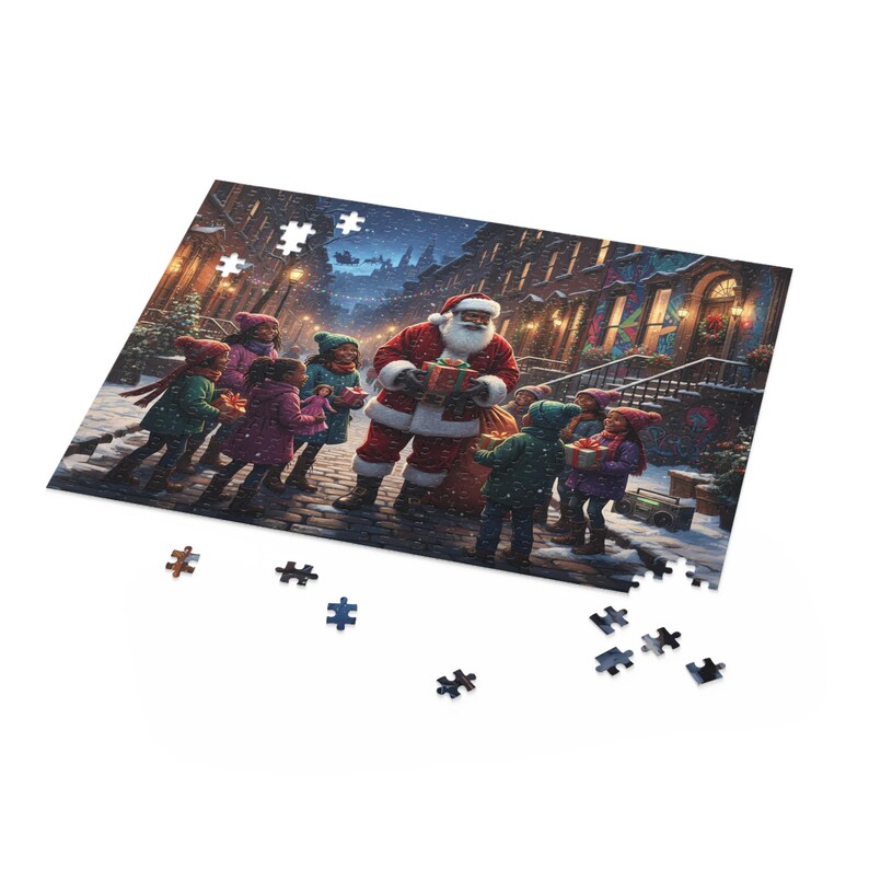 Festive Black Santa Christmas Puzzle: Family Holiday Fun image 5