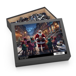 Festive Black Santa Christmas Puzzle: Family Holiday Fun image 4