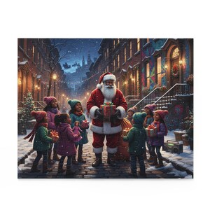Festive Black Santa Christmas Puzzle: Family Holiday Fun image 6