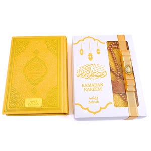 Personalized English Translated Quran Tasbeeh Bookmark Gift Set | Ramadan Eid Hajj Umrah Wedding Birthday Mothers Fathers Anniversary Gifts
