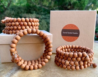 SALE Baha'i Prayer Beads Aromatic Sandalwood Prayer Bead Bracelet Unbreakable Prayer Bead Bracelet  Simple Mens 108 Mala or  95 Baha’i Faith