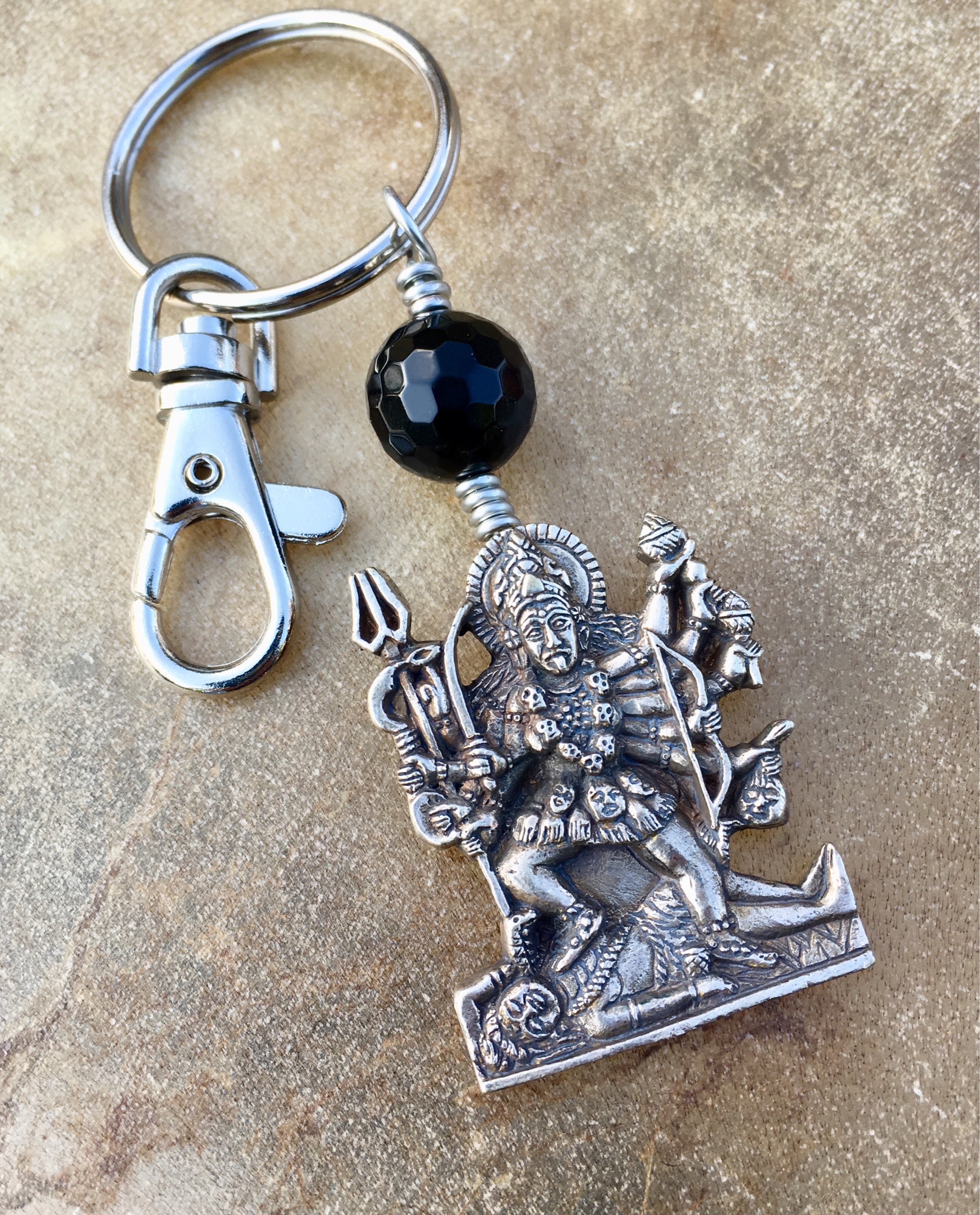 Kali Bag Charm Keychain Hindu Goddess Yoga Accessories | Etsy