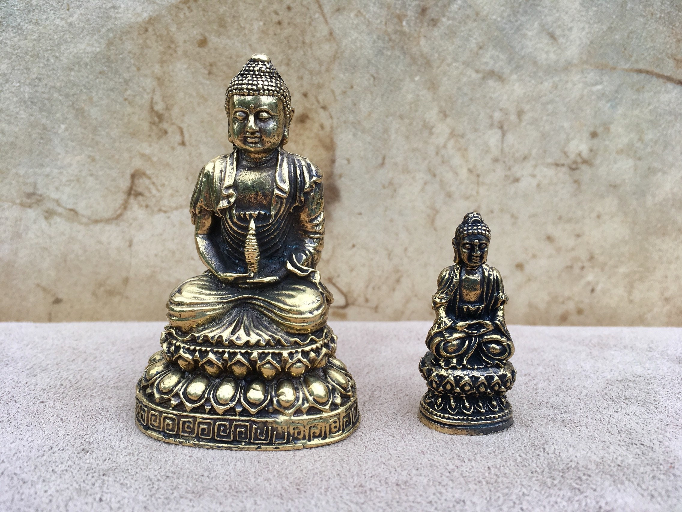 Buddhist Statue Tiny BUDDHA STATUE Meditation Altar Pocket Etsy