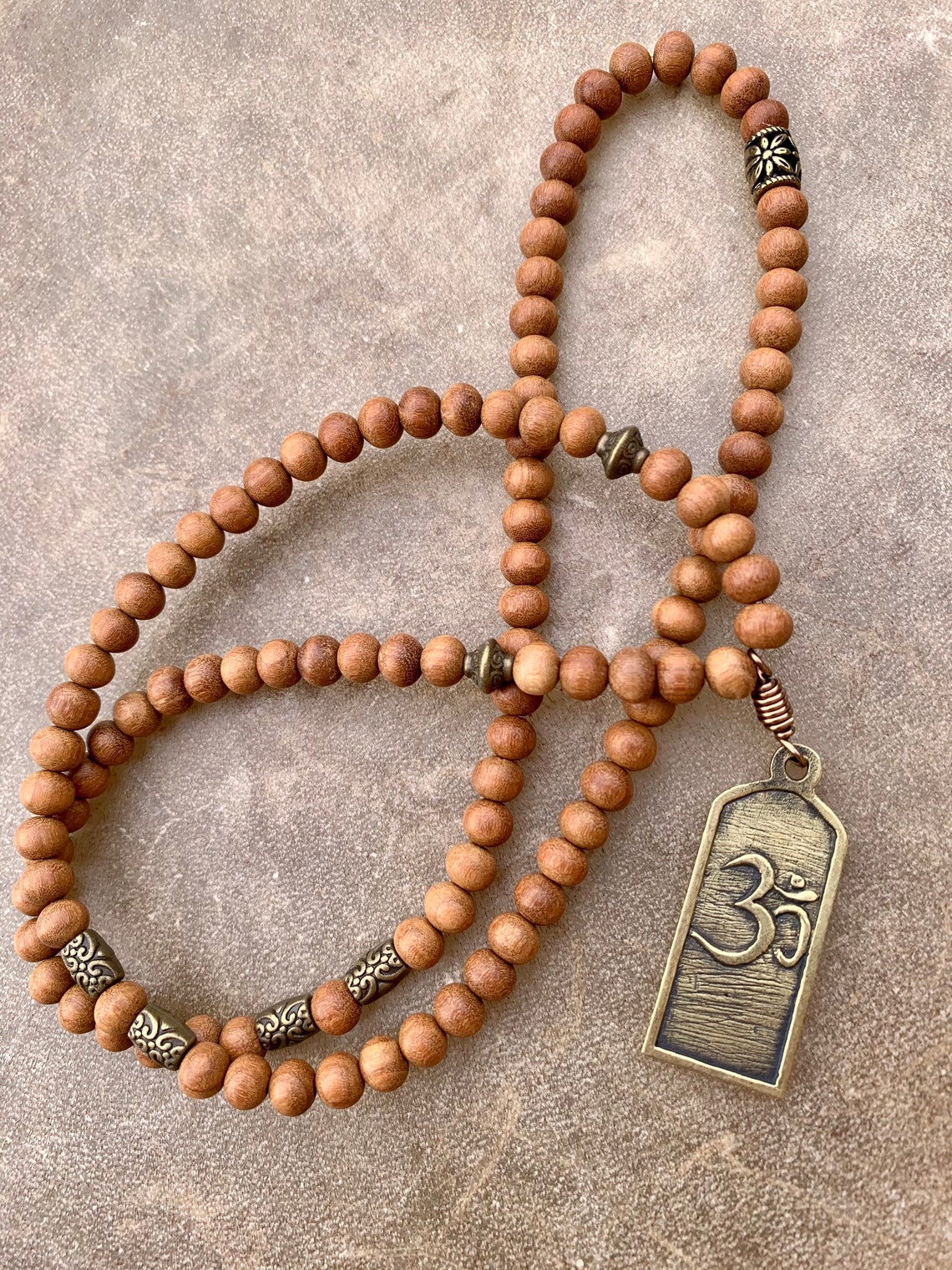 Brass Krishna Sandalwood Necklace 108 Bead Hare Krishna Etsy