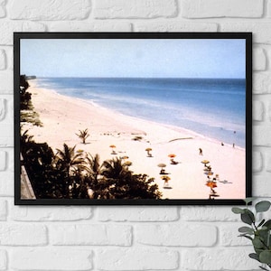 Framed Canvas Cuba, Havana Varadero Beach Retro Travel Photography, Classic Caribbean Wall Art, Beach & Travel Lover Art, Home Decor